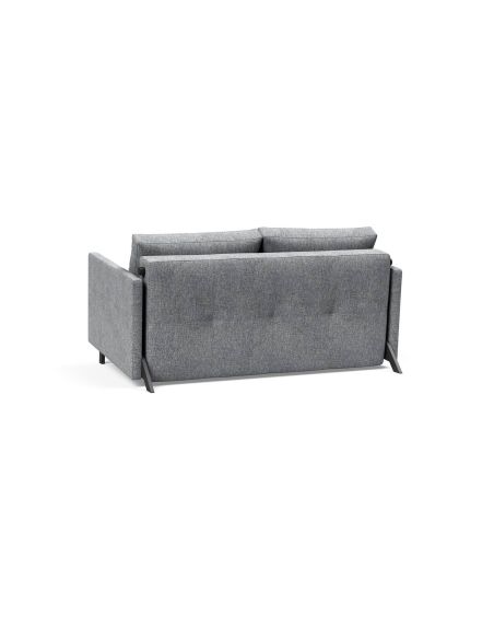 Divano letto Cubed Arm con braccioli convertibile salvaspazio 140 cm - 565 Twist Granite