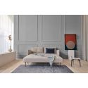 Divano letto Cubed Arm con braccioli convertibile salvaspazio 140 cm - 612 Blida Sand Grey