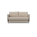 Divano letto Cubed Arm con braccioli convertibile salvaspazio 140 cm - 612 Blida Sand Grey