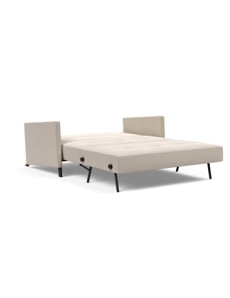 Divano letto Cubed Arm con braccioli convertibile salvaspazio 140 cm - 612 Blida Sand Grey