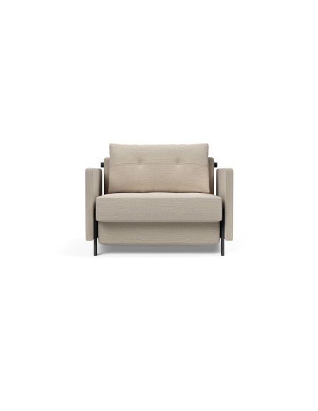 Poltrona letto con braccioli Cubed Arm 90