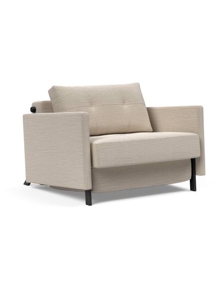 Poltrona letto con braccioli Cubed Arm 90