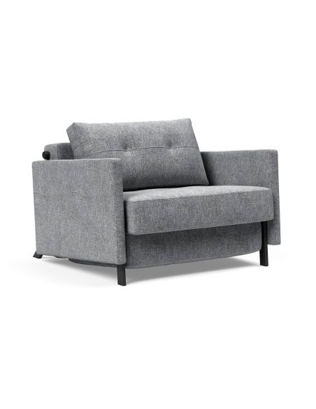 Poltrona letto con braccioli Cubed Arm 90