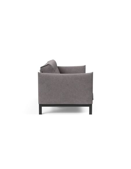 Divano letto a 2 posti con braccioli Junus -  217 Flashtex Light Grey