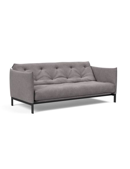 Divano letto a 2 posti con braccioli Junus -  217 Flashtex Light Grey