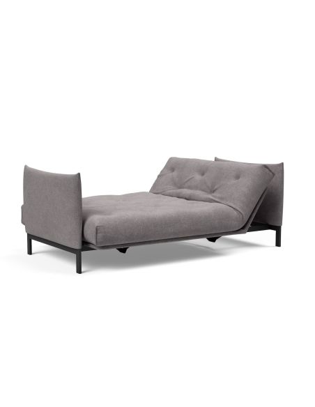 Divano letto a 2 posti con braccioli Junus -  217 Flashtex Light Grey
