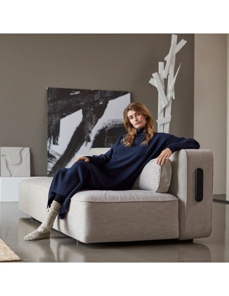 Divano letto matrimoniale sfoderabile Yonata - 586 Phobos Latte