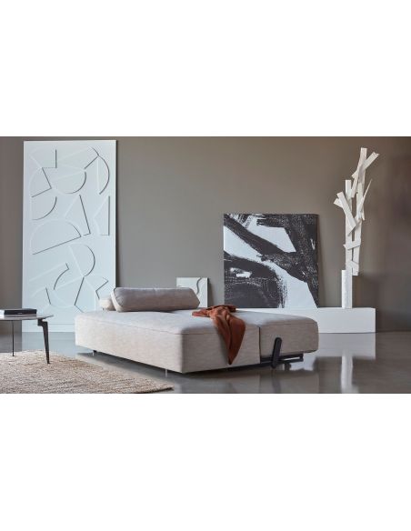 Divano letto matrimoniale sfoderabile Yonata - 586 Phobos Latte