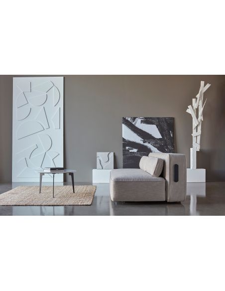 Divano letto matrimoniale sfoderabile Yonata - 586 Phobos Latte