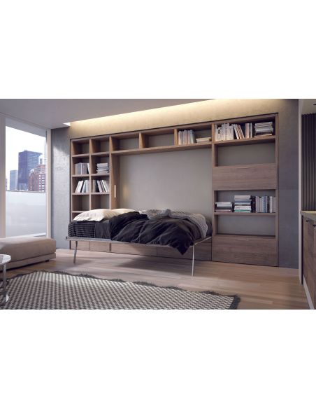 Letto matrimoniale o francese a scomparsa apertura orizzontale Traverso