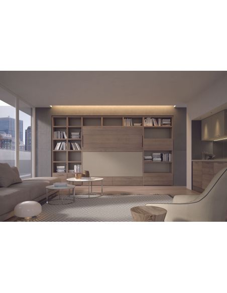 Letto matrimoniale o francese a scomparsa apertura orizzontale Traverso