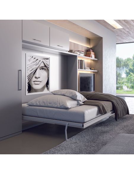 Letto a scomparsa orizzontale francese o matrimoniale Traverso Letto a scomparsa orizzontale francese o matrimoniale Traverso