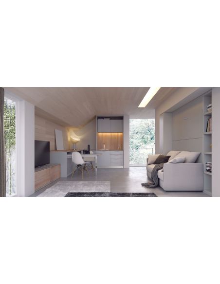 Letto a scomparsa orizzontale con divano Traverso Letto a scomparsa orizzontale con divano Traverso