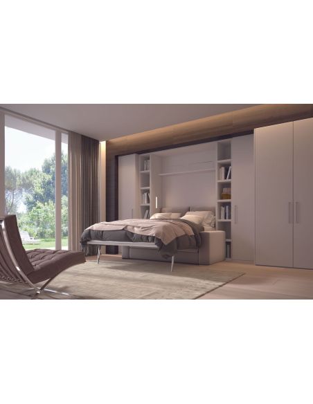 Letto a scomparsa con divano matrimoniale o francese Cubo Letto a scomparsa con divano matrimoniale o francese Cubo