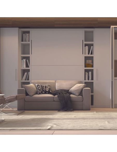 Letto a scomparsa con divano matrimoniale o francese Cubo Letto a scomparsa con divano matrimoniale o francese Cubo