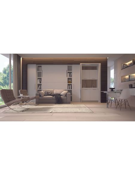 Letto a scomparsa con divano matrimoniale o francese Cubo Letto a scomparsa con divano matrimoniale o francese Cubo