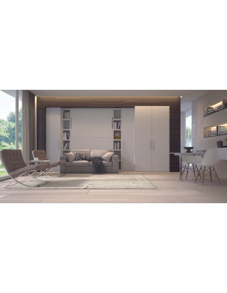 Letto a scomparsa con divano matrimoniale o francese Cubo Letto a scomparsa con divano matrimoniale o francese Cubo