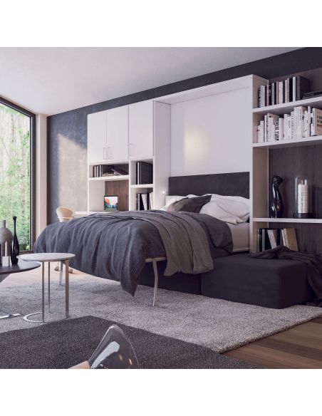 Letto matrimoniale a scomparsa con divano Domino Letto matrimoniale a scomparsa con divano Domino