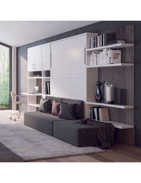 Letto matrimoniale a scomparsa con divano Domino Letto matrimoniale a scomparsa con divano Domino