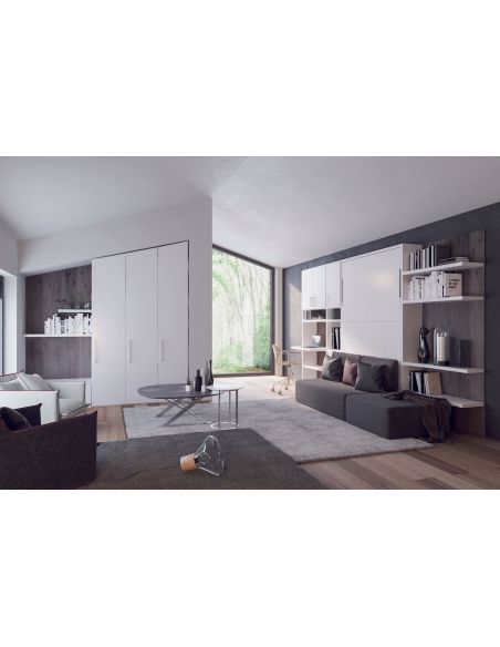 Letto matrimoniale a scomparsa con divano Domino Letto matrimoniale a scomparsa con divano Domino