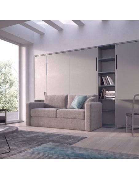 Letto a scomparsa con divano francese o matrimoniale Basic