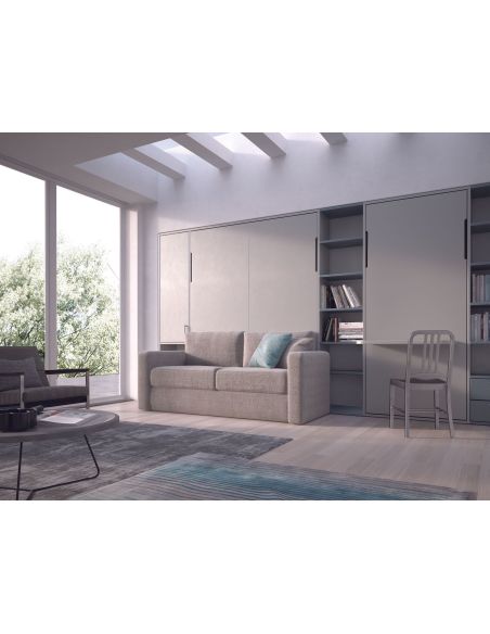 Letto a scomparsa con divano francese o matrimoniale Basic