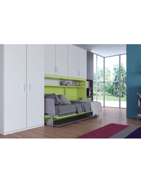 Letto singolo a scomparsa con scrivania per camera ragazzi Pronto Letto singolo a scomparsa con scrivania per camera ragazzi Pronto