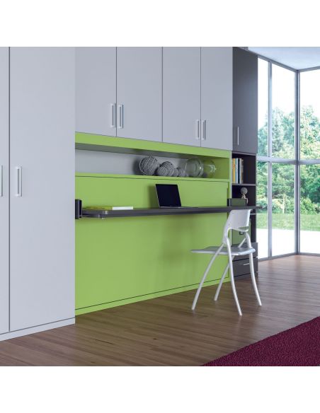 Letto singolo a scomparsa con scrivania per camera ragazzi Pronto Letto singolo a scomparsa con scrivania per camera ragazzi Pronto