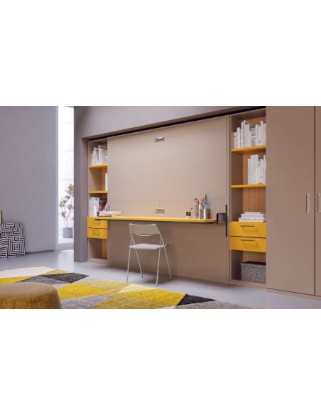 Letto a castello a scomparsa design moderno per cameretta bimbi Express