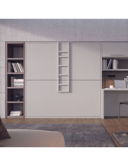 Letto a castello a scomparsa con scaletta per cameretta bimbi Vagone Letto a castello a scomparsa con scaletta per cameretta bimbi Vagone