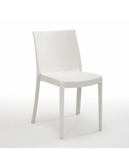 Sedie impilabili in polipropilene bianco nero o tortora Berlin Sedie impilabili in polipropilene bianco nero o tortora Berlin