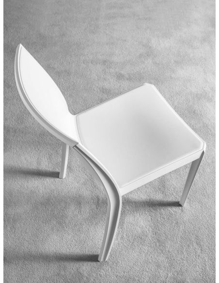 Sedie impilabili in polipropilene bianco nero o tortora Berlin Sedie impilabili in polipropilene bianco nero o tortora Berlin