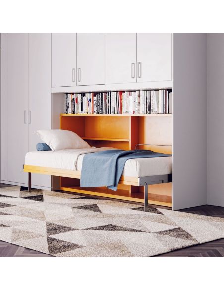 Letto singolo a scomparsa orizzontale Unico