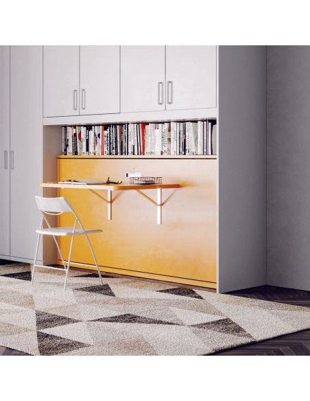 Letto singolo a scomparsa orizzontale Unico