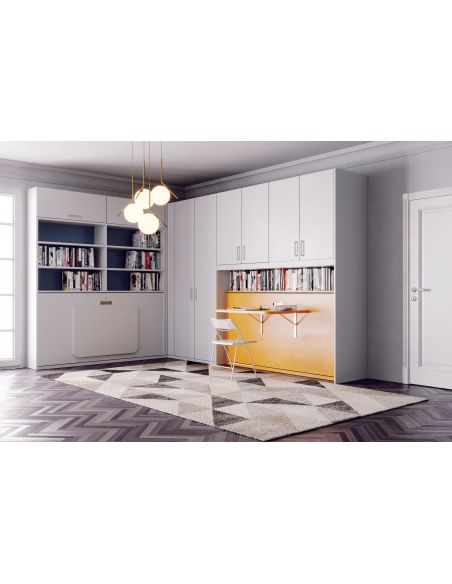 Letto singolo a scomparsa orizzontale Unico