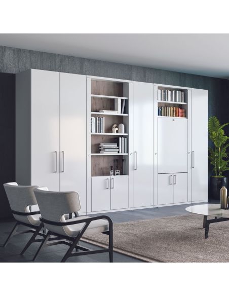 Letto singolo a scomparsa girevole Asso