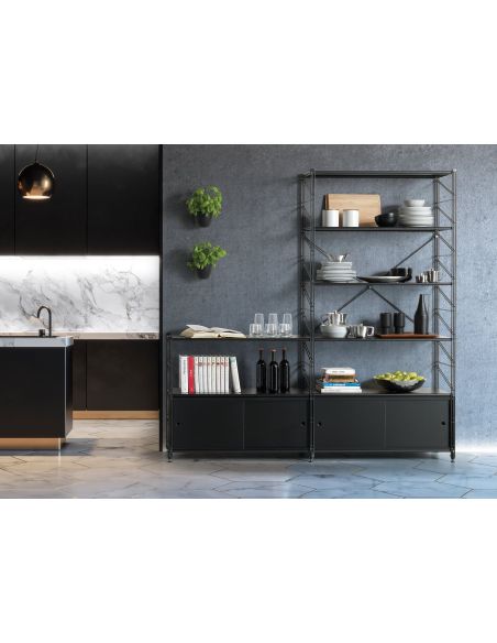 Libreria soggiorno in acciaio Socrate 45 Libreria soggiorno in acciaio Socrate 45