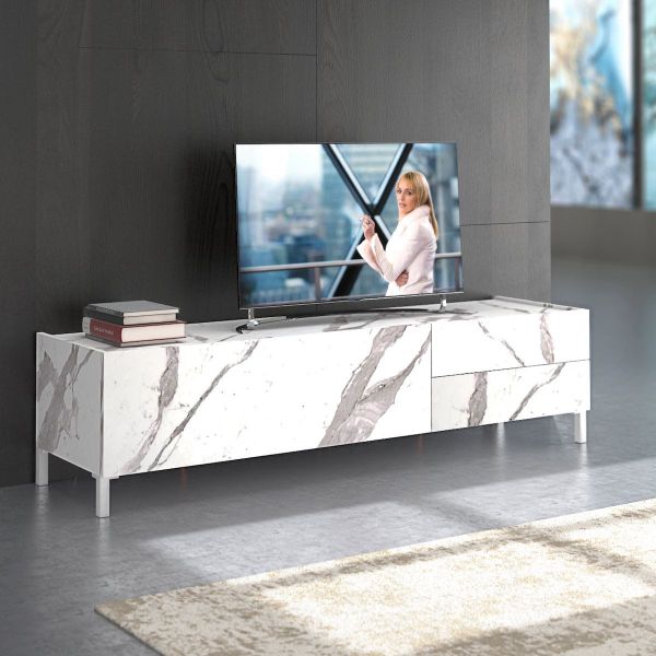 Mobile porta TV design moderno Melbourne Marble