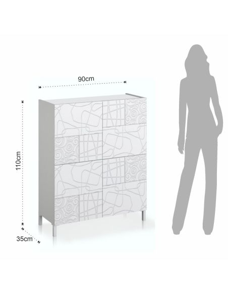 Credenza moderna alta Melbourne Graphic