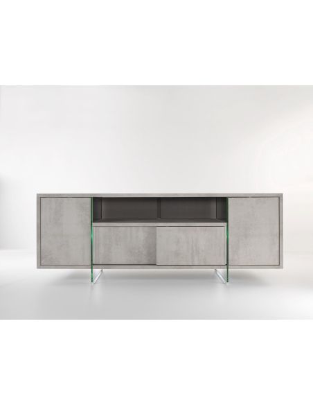 Mobile porta TV in vetro e laminato Karib Mobile porta TV in vetro e laminato Karib