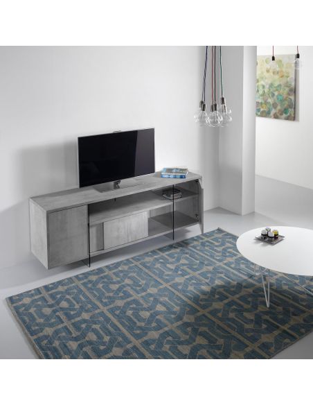 Mobile porta TV in vetro e laminato Karib Mobile porta TV in vetro e laminato Karib