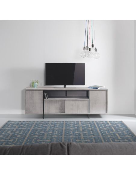 Mobile porta TV in vetro e laminato Karib Mobile porta TV in vetro e laminato Karib