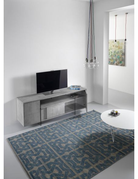 Mobile porta TV in vetro e laminato Karib Mobile porta TV in vetro e laminato Karib