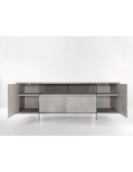 Mobile porta TV in vetro e laminato Karib Mobile porta TV in vetro e laminato Karib