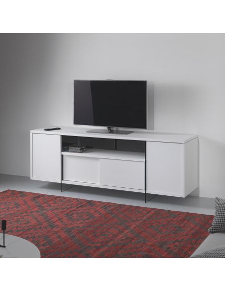 Mobile porta TV in vetro e laminato Karib Mobile porta TV in vetro e laminato Karib