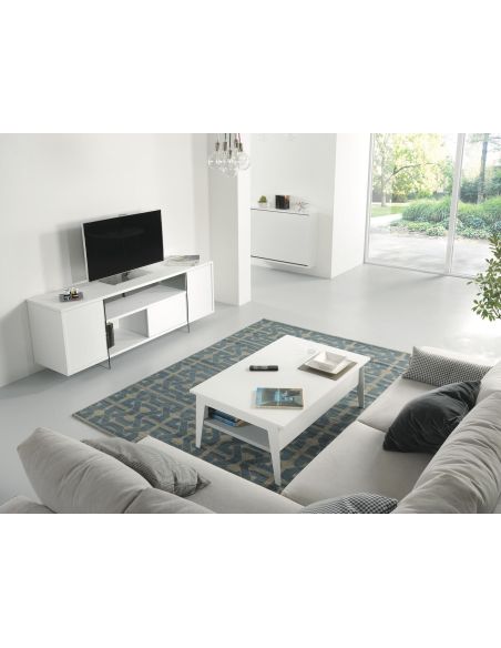 Mobile porta TV in vetro e laminato Karib Mobile porta TV in vetro e laminato Karib