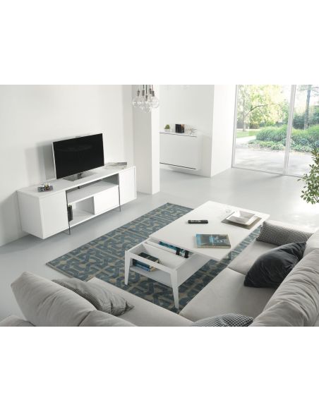 Mobile porta TV in vetro e laminato Karib Mobile porta TV in vetro e laminato Karib