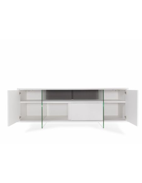 Mobile porta TV in vetro e laminato Karib Mobile porta TV in vetro e laminato Karib