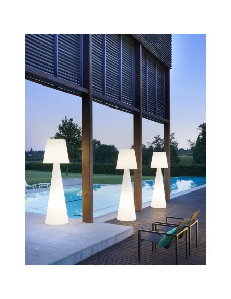 Lampada da terra per esterno senza fili e colori RGB Juditta