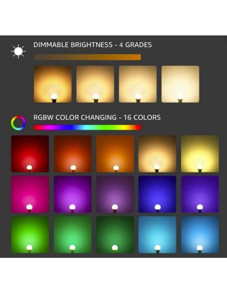 Lampada da terra per esterno senza fili e colori RGB Juditta